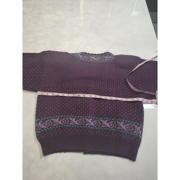 Herman Geist Hand Embroidered Cardigan Sweater Cottagecore Large Button Up Wool - Picture 10 of 13